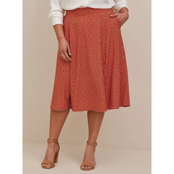 torrid Dresses & Skirts - Torrid Midi Studio Refined Crepe Skirt Cinnamon Size 2X NWT